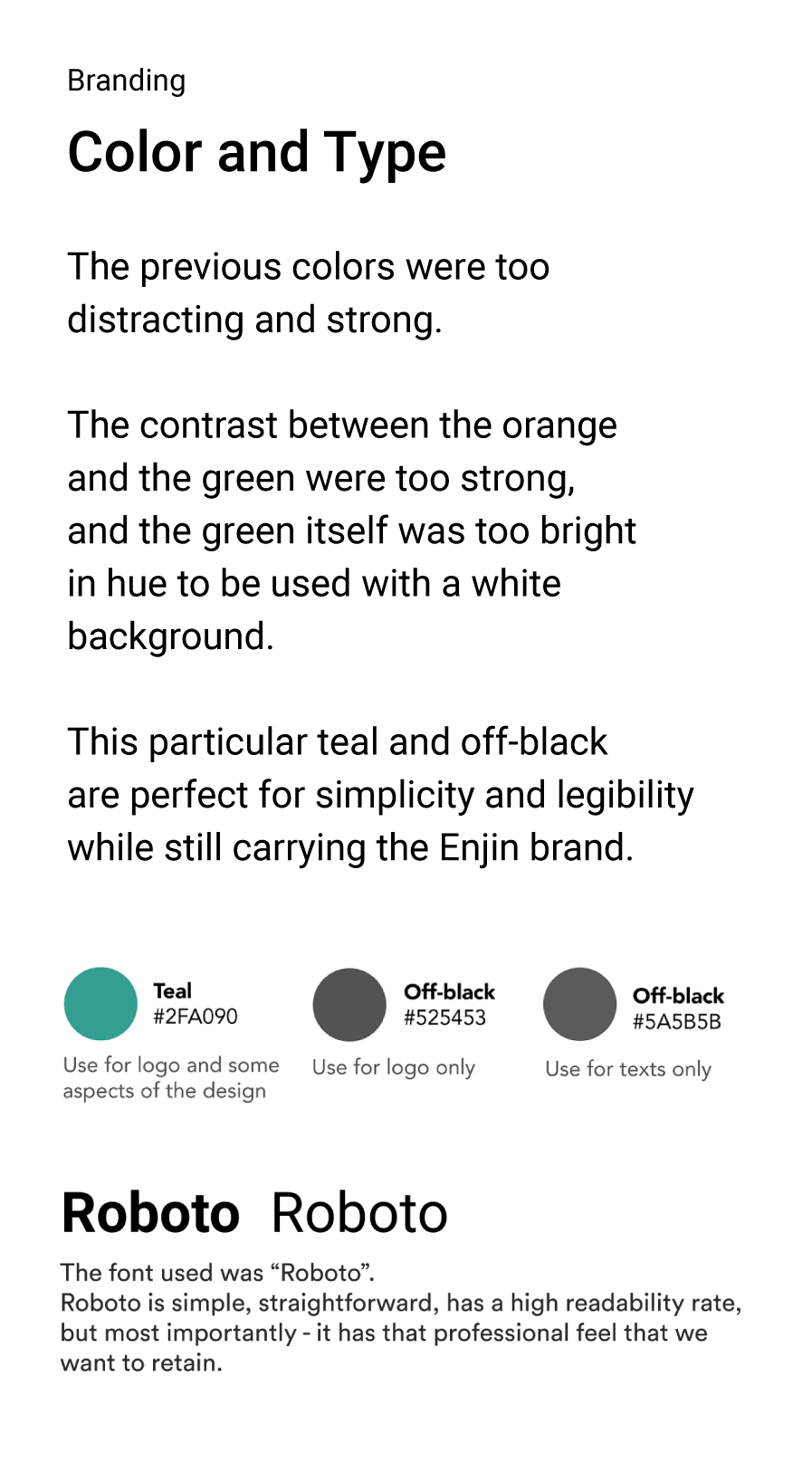 Style guide - color palette and typography mobile