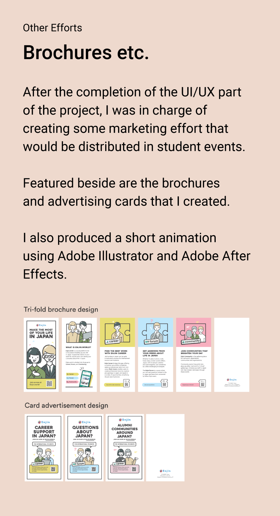 Additional marketing materials - brochures and advertisements