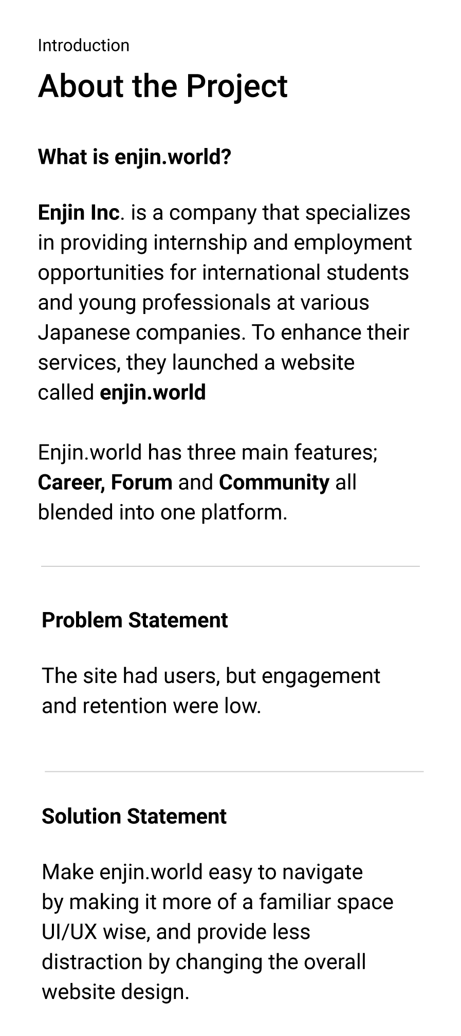 Project introduction and problem statement