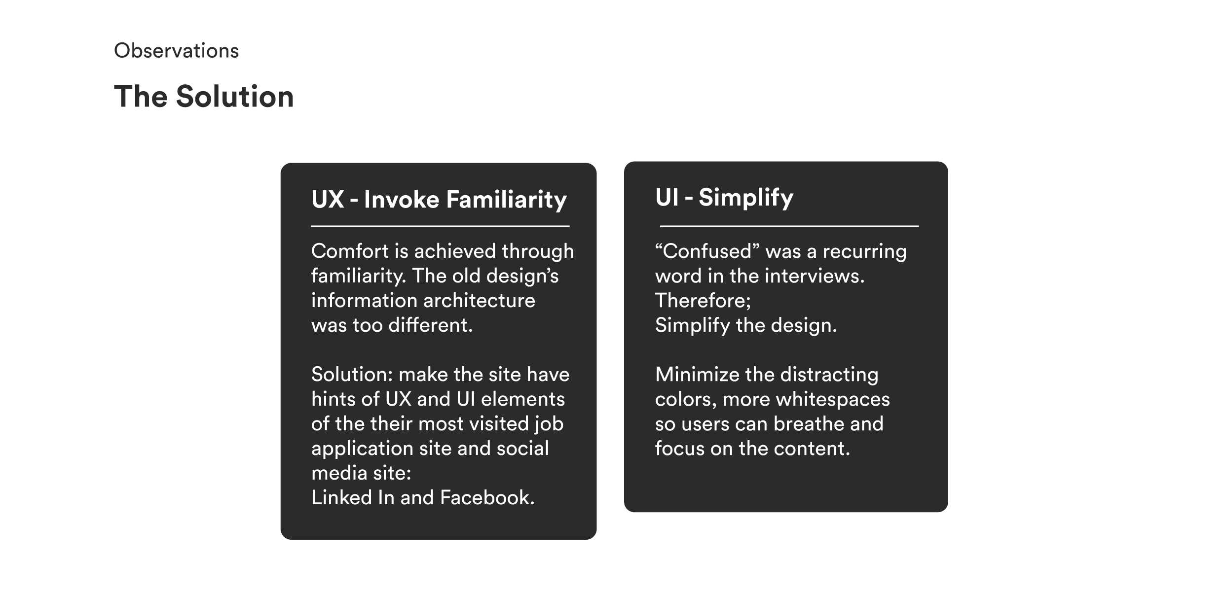 Information architecture and user journey