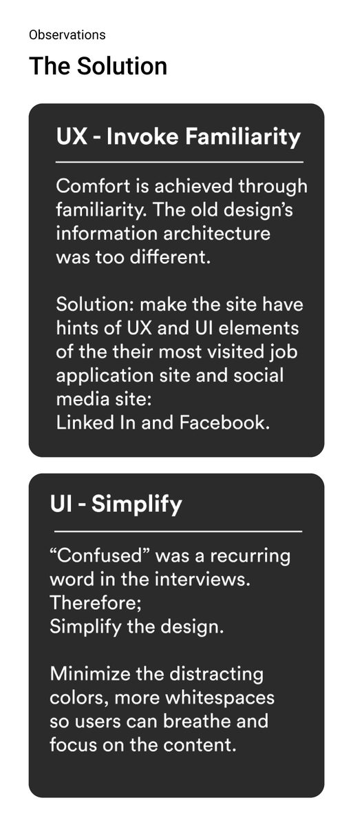 UX solution - invoke familiarity and UI simplification